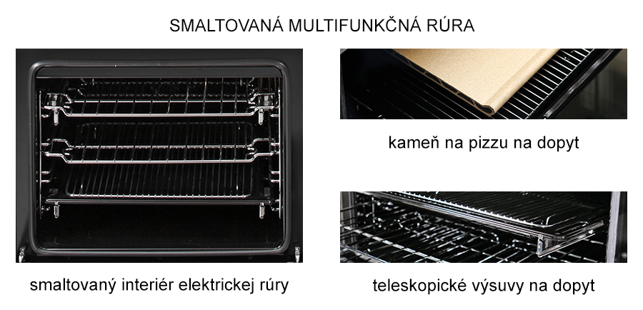 smaltovaná multifunkčná rúra - OXFORD, š 90 cm, 1 rúra, sklo smaltovaná multifunkčná rúra - OXFORD, š 90 cm, 1 rúra, sklo